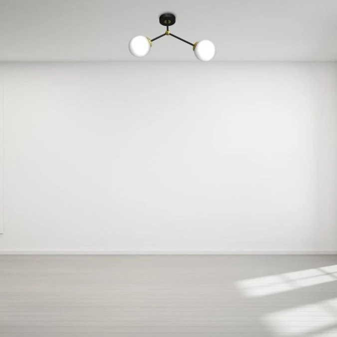 Lampa sufitowa JOY BLACK / GOLD 2xE14 MLP7459 Milagro - obrazek 3