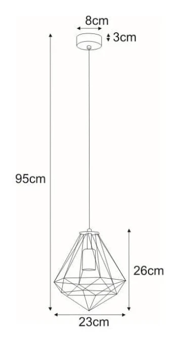 Lampa wisząca MARKO, nowoczesny druciany czarny klosz, do oświetlenia jadalni K‑4018 Kaja Lighting - obrazek 3