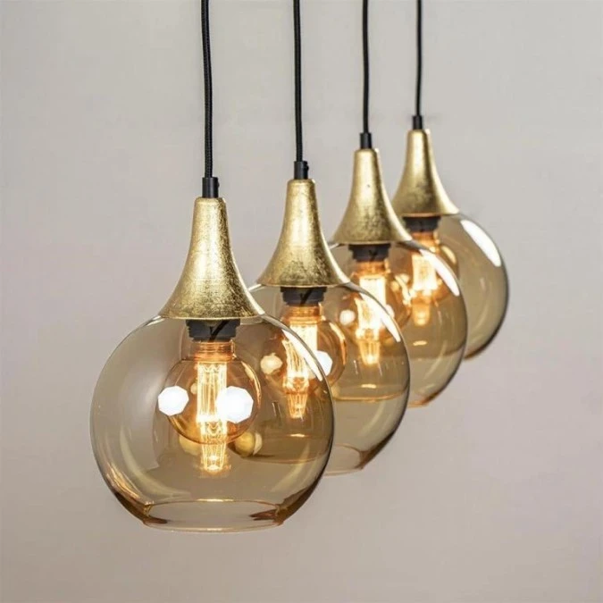 Lampa wisząca nowoczesna 4xE27 CALLISTO BLACK/GOLD - obrazek 2