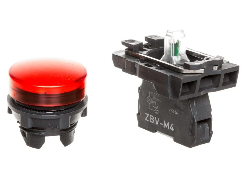 Lampka sygnalizacyjna 22mm czerwona 230V AC XB5AVM4 - obrazek 2