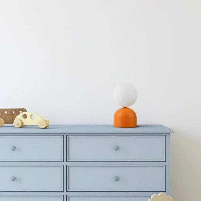 Lampka nocna pomarańczona ze okrągłym kloszem MIKI ORANGE 16041 TK Lighting - obrazek 2