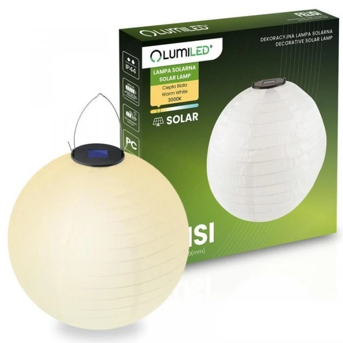 Lampa Solarna Ogrodowa LED FELISI Lampion Origami 30cm LUMILED - obrazek 2