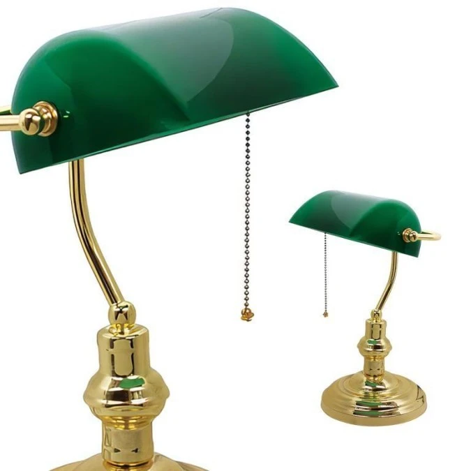 Lampa stolowa/ bankierska, E27, IP20, zielona SIMGE HOROZ - obrazek 1