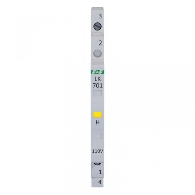 Lampka modułowa 1‑fazowa żółta 110V AC 1/2 modułu LK‑701Y‑110 - obrazek 1
