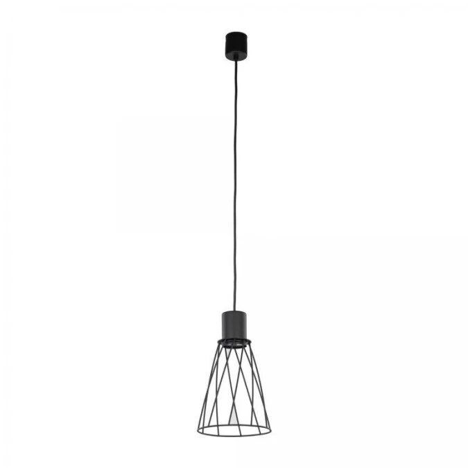 Lampa wisząca MODESTO czarna, druciany klosz w industrialnym tylu na GU10 10159 TK Lighting - obrazek 1
