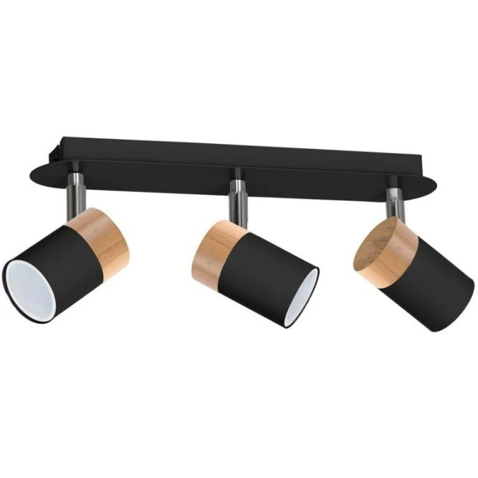 Lampa sufitowa JOKER BLACK/WOOD 3xGU10 MLP6304 Milagro - obrazek 2