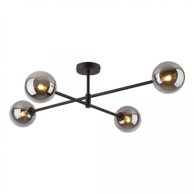 Lampa sufitowa z 4 grafitowymi szklanymi kloszami G9 SARIUS BLACK/GRAPHITE 6235 TK Lighting - obrazek 3