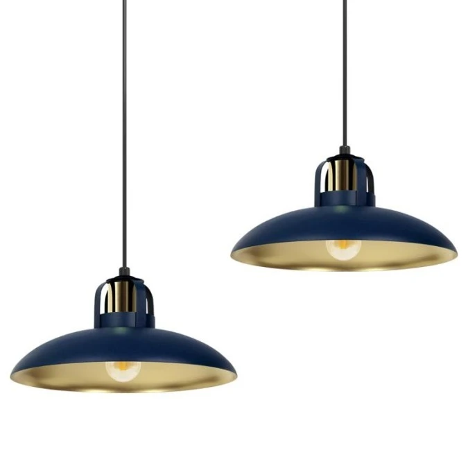 Lampa wisząca FELIX NAVY BLUE/GOLD 2xE27 MLP7715 Milagro - obrazek 2