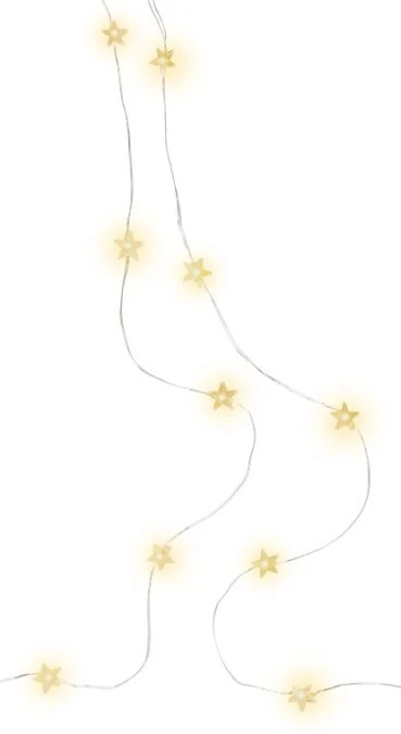 Łańcuch świetlny 20 LED z drutu srebrnego Gwiazdy 60332