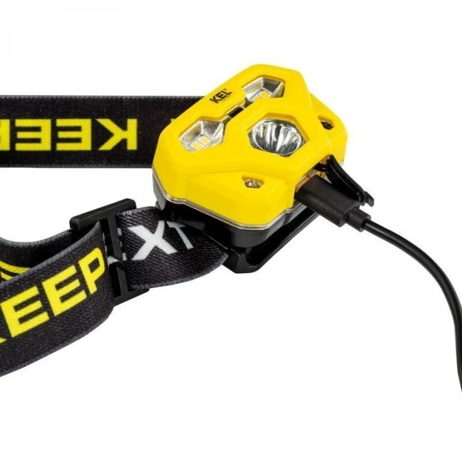 Latarka czołowa LED akumulatorowa IP65 4W SMD LED 150lm 2W SMD LED 200lm 3,7V 1000mAh Li‑Po z czuj zbliż LC‑1 W‑00338 - obrazek 1