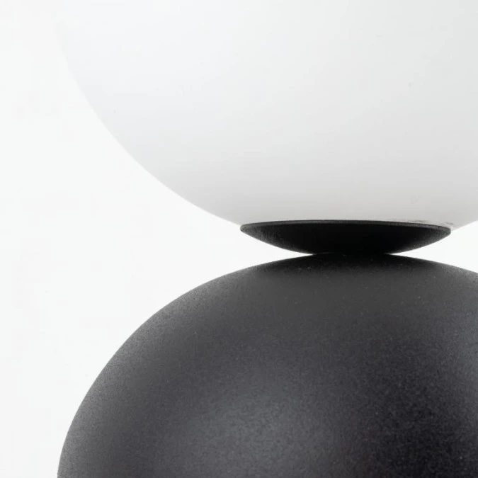 Lampka nocna z mlecznym kloszem MIKI BLACK 16044 TK Lighting - obrazek 3