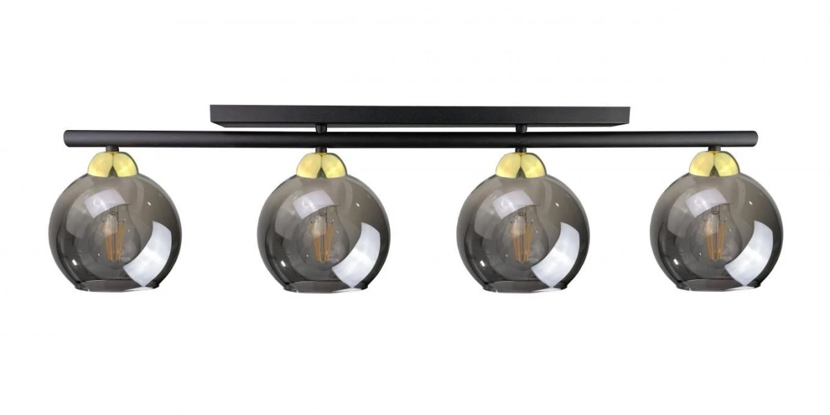 Lampa sufitowa nowoczesna 4xE27 MINOR BLACK/GOLD - obrazek 1