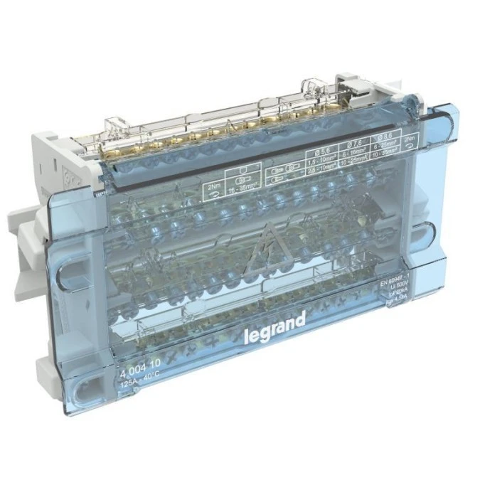 Modułowy blok rozdzielczy 4P 1,5‑35mm2 10M 125A 15 zacisków 400410 - obrazek 1