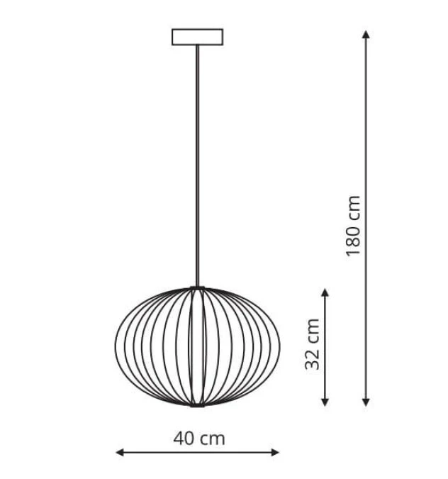 Lampa wisząca Treviso mała czarna LP‑798/1P Light Prestige - obrazek 2