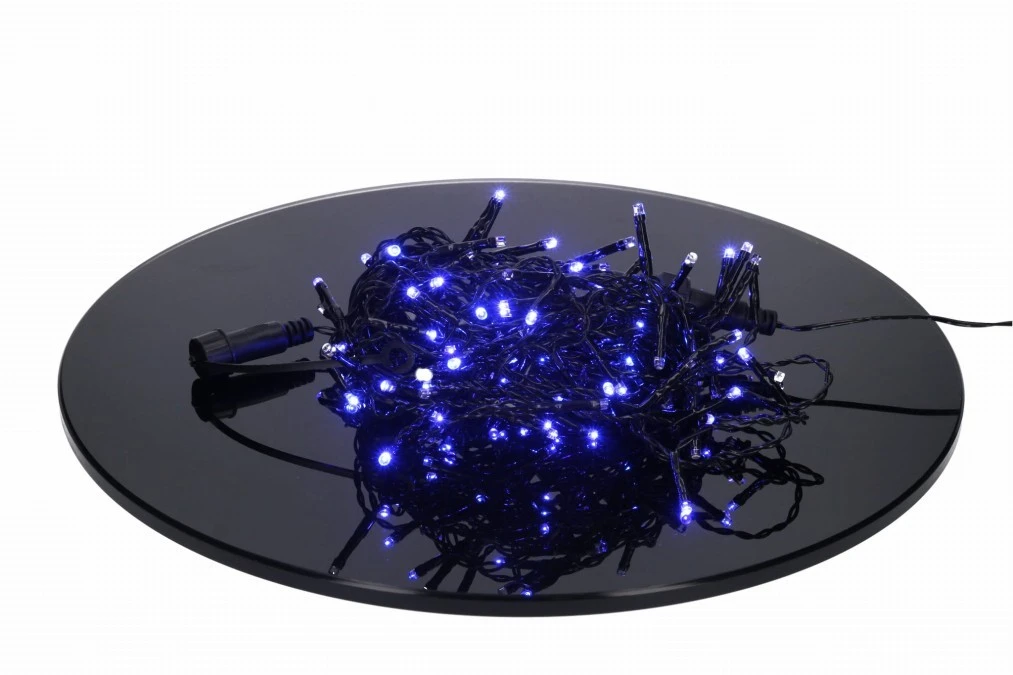 Lampki Bulinex 100led niebieskie 4,80m kurtyna sople flesz - obrazek 2