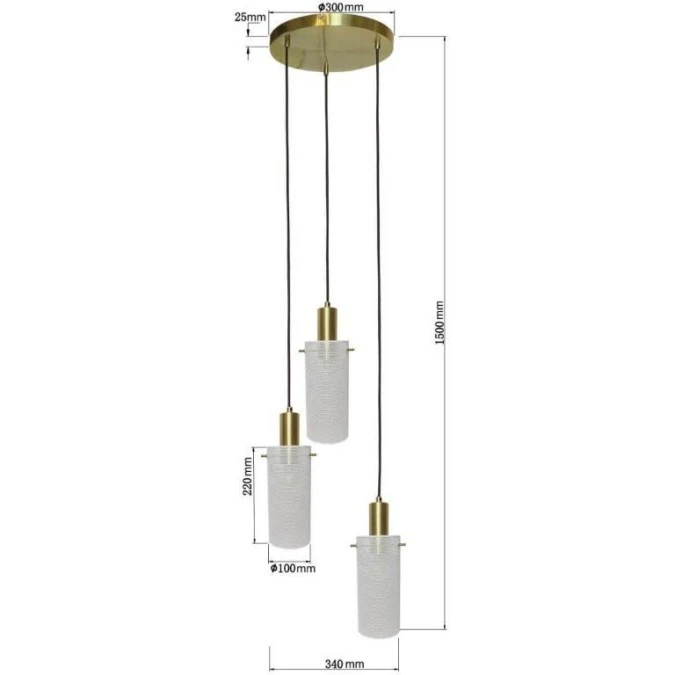Lampa wisząca Tirana 3xE27 biała LP‑945/3P WH Light Prestige - obrazek 2