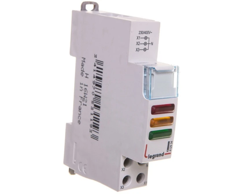 Lampka modułowa 3‑fazowa czerwona/żółta/zielona LED 230/400V L435 412934 - obrazek 1