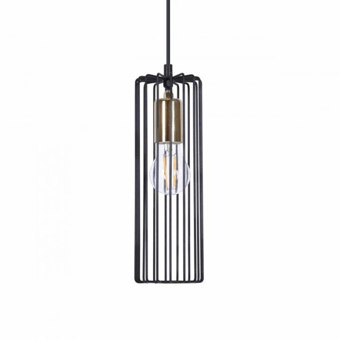 Lampa wisząca potrójna GABIA, metalowe klosze zwisy na E27 czarno złote K‑4936 Kaja Lighting - obrazek 2