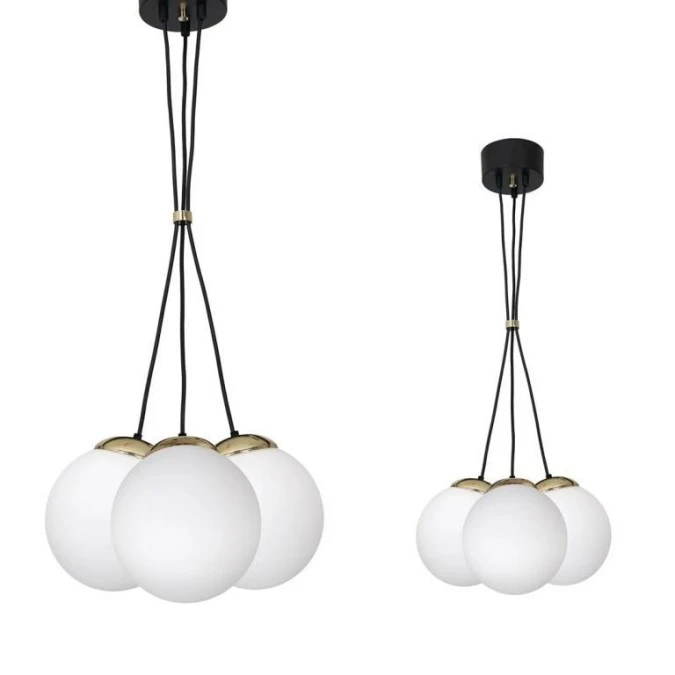 Lampa wisząca SPARTA BLACK / GOLD 3xE14 MLP6499 Milagro - obrazek 1