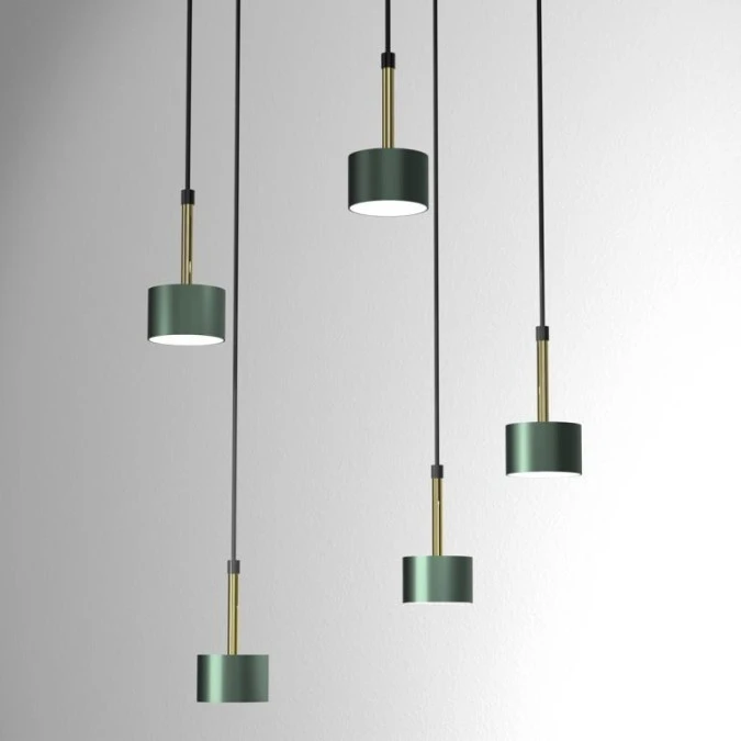 Lampa wisząca ARENA GREEN/GOLD 5xGX53 MLP7769 Milagro - obrazek 2