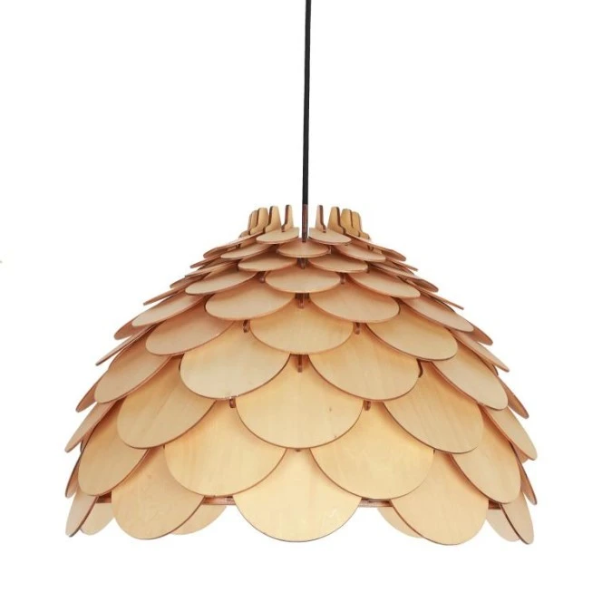 Lampa wisząca BURGO z dekoracyjnym drewnianym abażurem Ø50 cm LP‑101335/1P L Light Prestige - obrazek 1