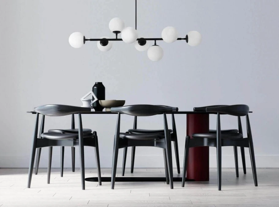 Lampa wisząca czarna DORADO 8 LP‑002/8P BK Light Prestige - obrazek 3