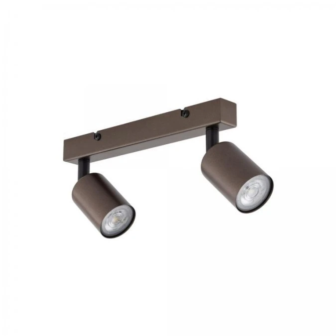 Lampa sufitowa brązowa 2x reflektorki na listwie TOP BROWN 6180 TK Lighting - obrazek 1