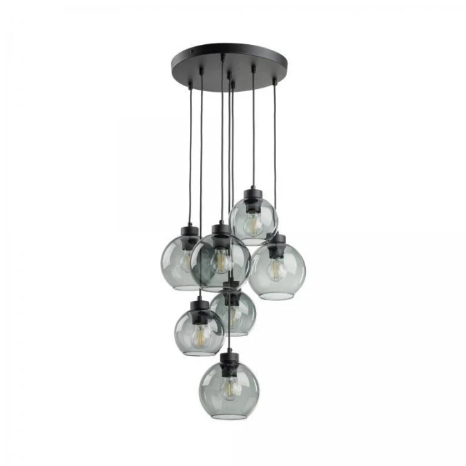 Lampa wisząca CUBUS z grafitowymi zwisającymi szklanymi kloszami na rozecie do salonu 10207 TK Lighting - obrazek 1