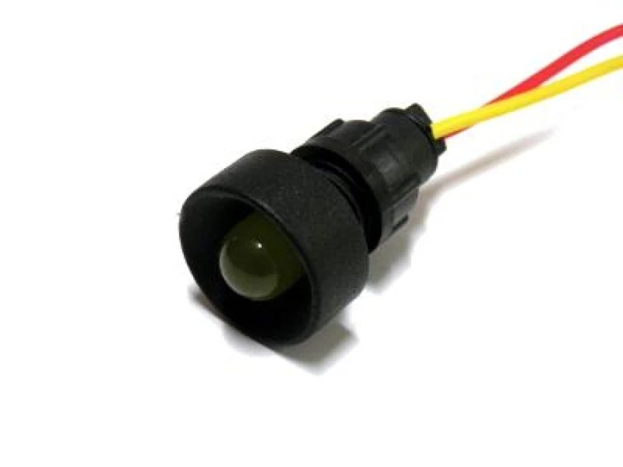 Lampka LED żółta 12‑24V AC/DC (klosz 10mm) - obrazek 1