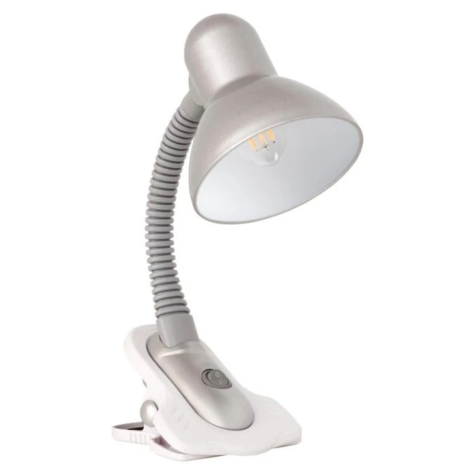 Lampka biurkowa max 10W LED E27 IP20 II klasa SUZI HR‑60‑SR srebrny 07150 - obrazek 3