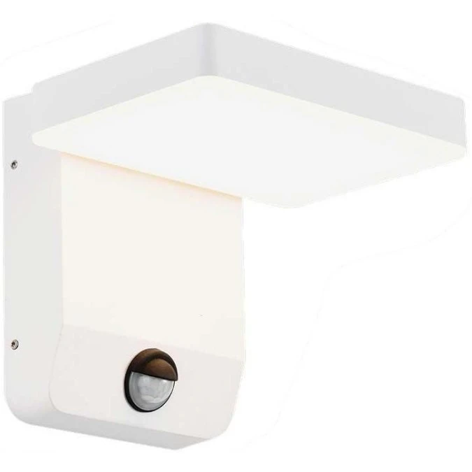 Lampa ścienna kwadratowa, kinkiet 350st LED 17W 2520lm 3000K biały z czujnikiem ruchu barwa WW biała ciepła IP65 V‑TAC VT‑11020S - obrazek 1