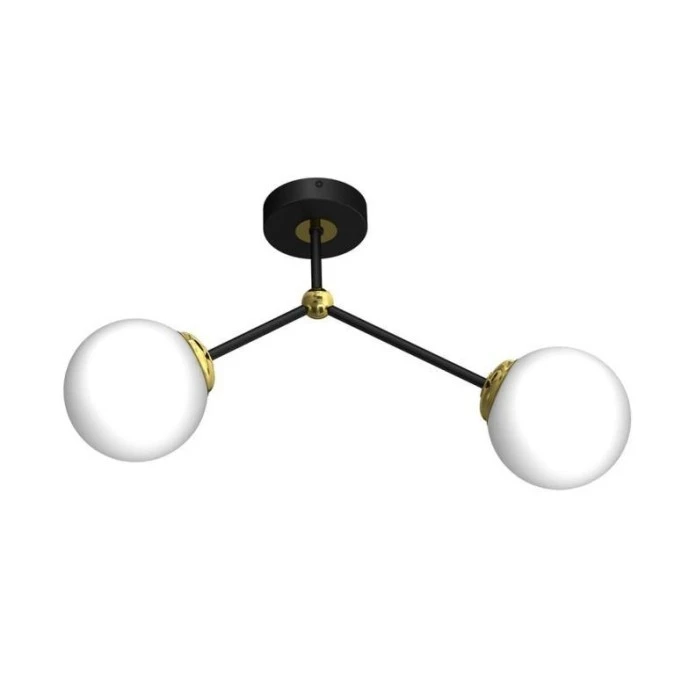 Lampa sufitowa JOY BLACK / GOLD 2xE14 MLP7459 Milagro - obrazek 1