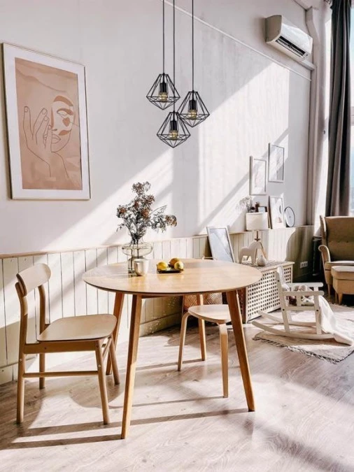 Lampa wisząca czarna MARKO z trzema wiszącymi drucianymi kloszami K‑4006 Kaja Lighting - obrazek 2