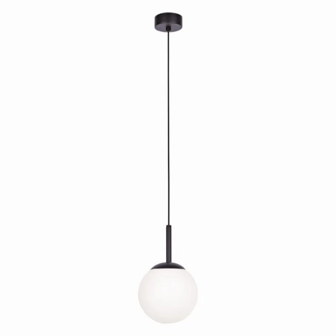 Lampa wisząca , zwis szklana kula biała Ø16 cm z regulacją wysokości nad blat K‑4886 Kaja Lighting - obrazek 1