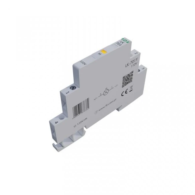 Lampka modułowa 1‑fazowa żółta 110V AC 1/2 modułu LK‑701Y‑110 - obrazek 3