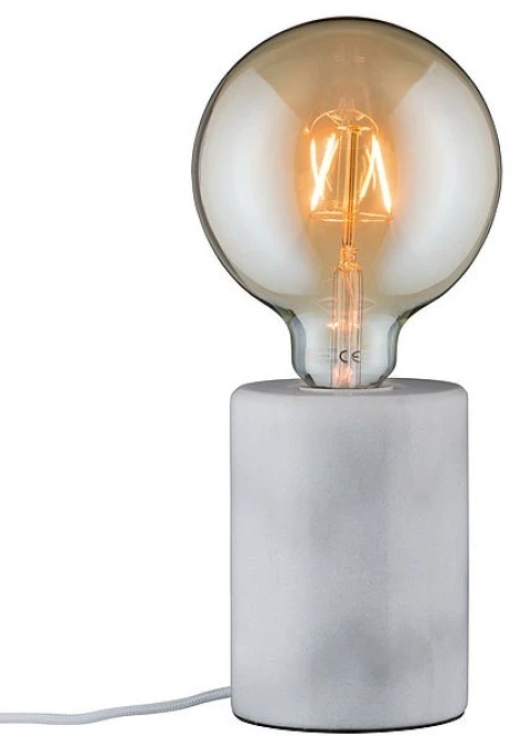 Lampka biurkowa Neordic Nordin okrągła max.1x20W E27 biały 230V marmur PL79601 - obrazek 1