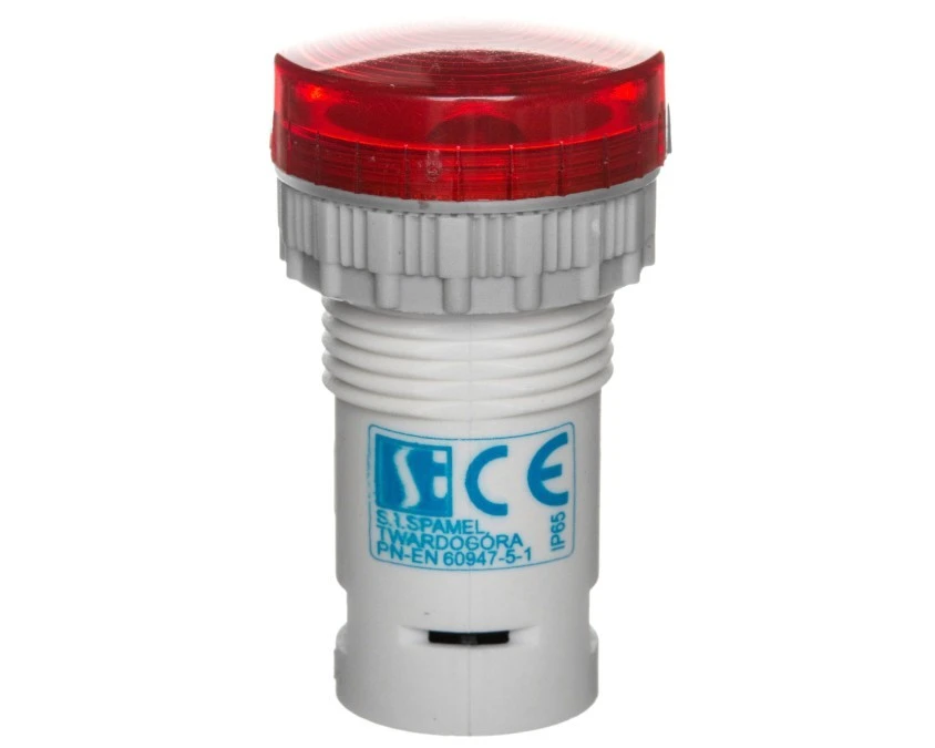 Lampka kompaktowa czerwona PK22‑LC‑24‑LED AC/DC - obrazek 2