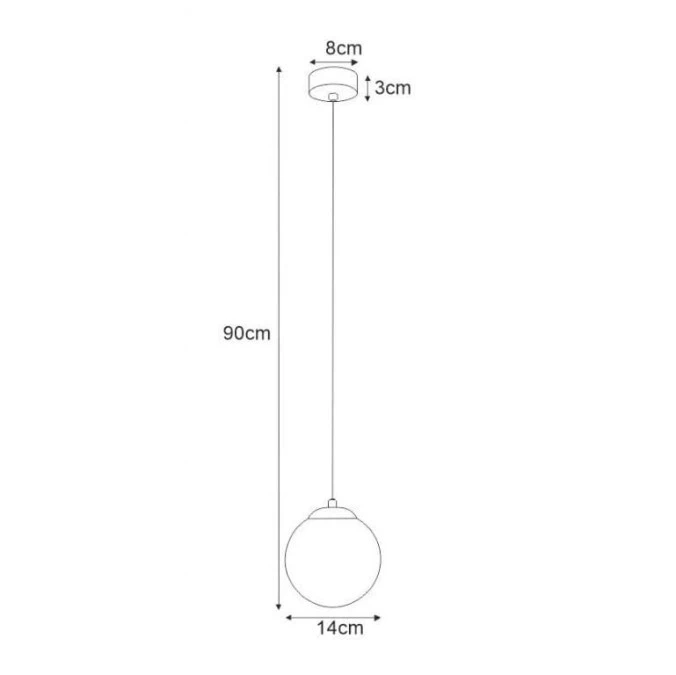 Lampa wisząca ELMO, pojedynczy szklany klosz w kształcie kuli, na E14 K‑5310 Kaja Lighting - obrazek 2