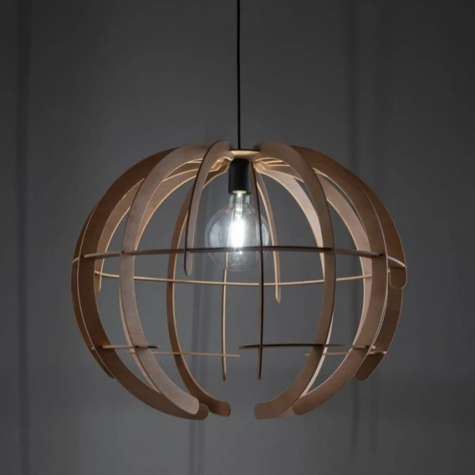 Lampa wisząca z tworzywa i sklejki VENUS WOOD na E27 6888 TK Lighting - obrazek 3