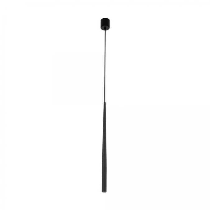 Lampa wisząca PIANO BLACK, elegancka czarna tuba, zwis z stożkowym kloszem na G9 10112 TK Lighting - obrazek 1
