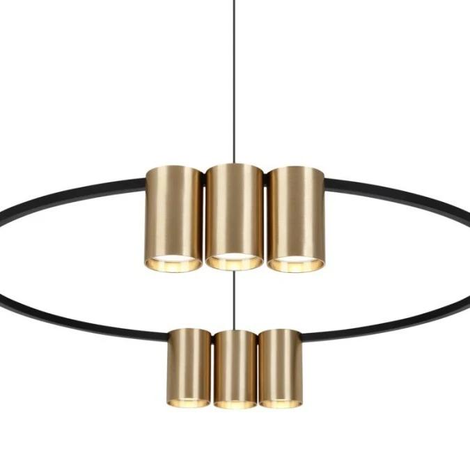 Lampa wisząca (koło) GENESIS BLACK GOLD 10xGU10 ML0375 Milagro - obrazek 2