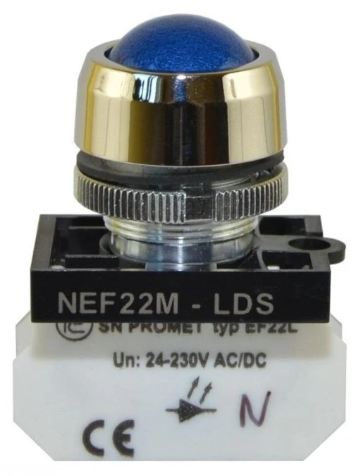 Lampka NEF22 metalowa sferyczna niebieska W0‑LD‑NEF22MLDS N - obrazek 1