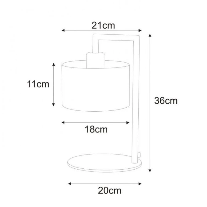 Lampka stołowa designerska loftowa z serii SIMONE BLACK K‑4322 Kaja Lighting - obrazek 2