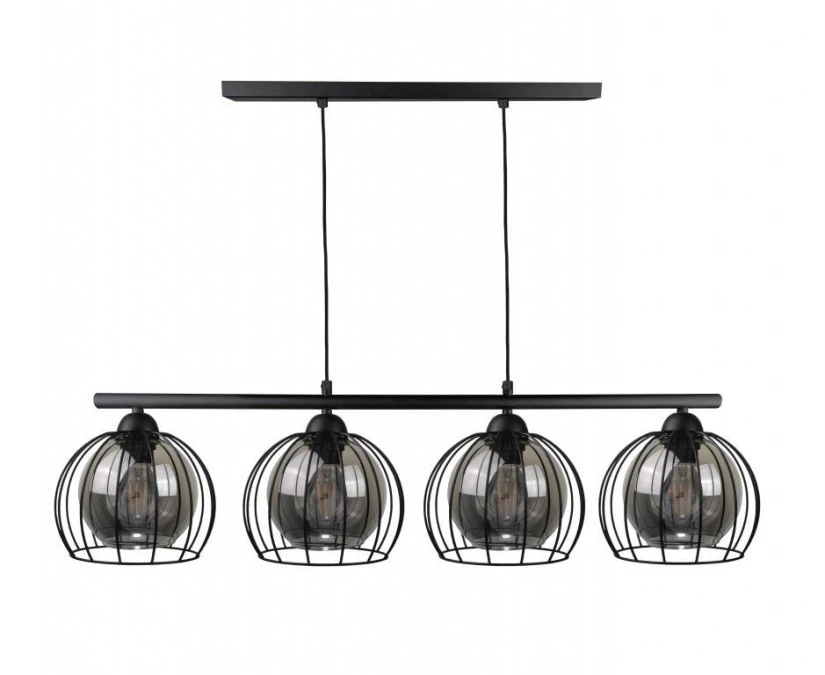 Lampa wisząca nowoczesna 4xE27 STIGMA BLACK LONG - obrazek 1