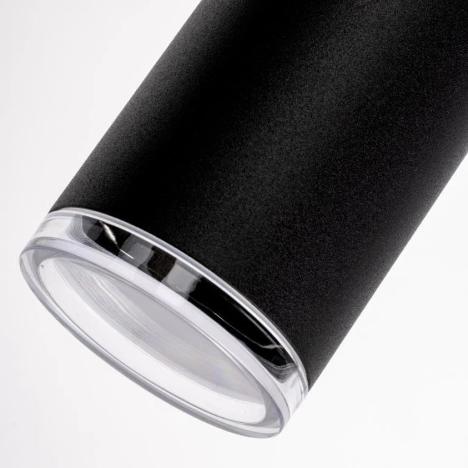 Lampa Wisząca Sufitowa LED LUMILED GU10 Żyrandol Reflektor Tuba Zwis IP44 ADERO Czarny 3 Lata Gwarancji - obrazek 3