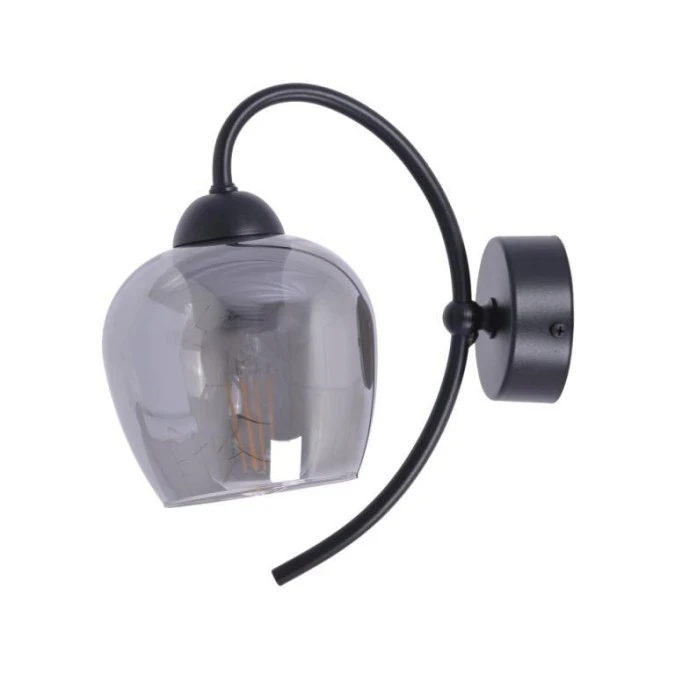 Lampa ścienna kinkiet SARA, grafitowy szklany klosz, do salonu K‑5197 Kaja Lighting - obrazek 1