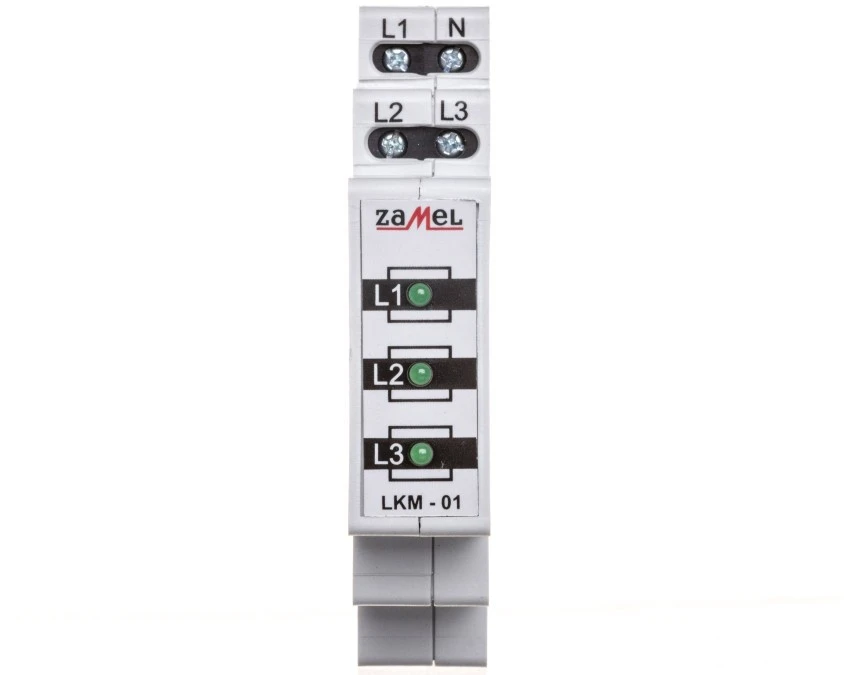 Lampka modułowa 3‑fazowa zielone 230V/400V 3xLED LKM‑01‑20 EXT10000037 - obrazek 2