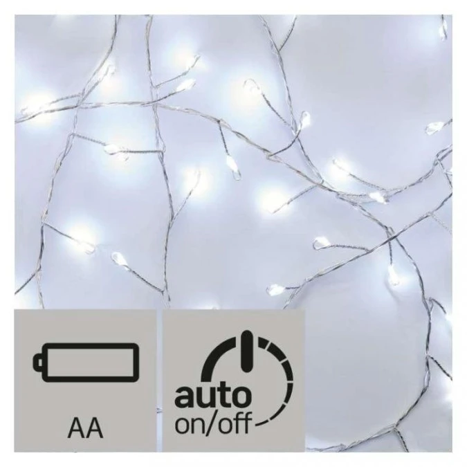Lampki choinkowe XMAS ZYK 0,9W 100LED 2,4m IP20 zimny biały D3FC01 - obrazek 1