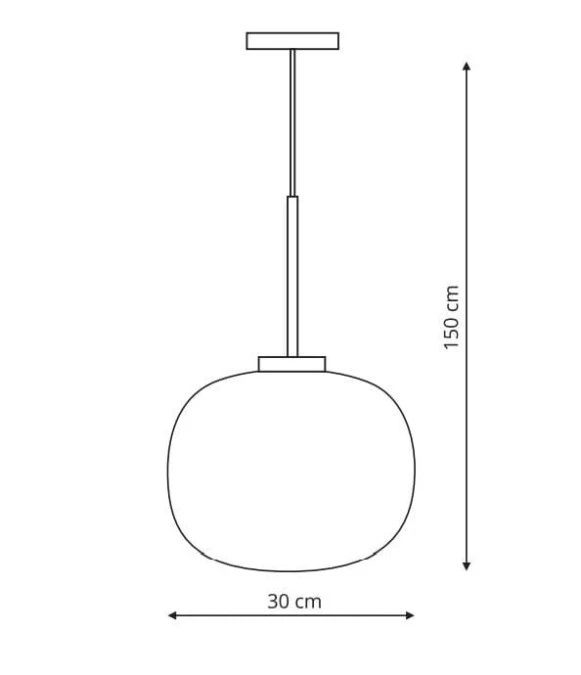 Lampa wisząca JUKON do stylowego salonu szklany klosz LP‑052/1P Light Prestige - obrazek 2
