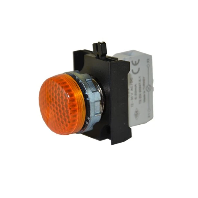 Lampka sygnalizacyjna serii CM z LED, 100‑230V AC, żółta T0‑CM0S0XS - obrazek 1